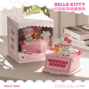 Sanrio Printer Number Plate Desktop Ornaments Car Figure Hello Kitty Cute