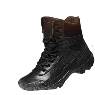 2024 Cowhide Upper Breathable Boots First Layer Cowhide Genuine Leather Black Protective Boots Hiking Boots Tactical Boots Manufacturer Wholesale