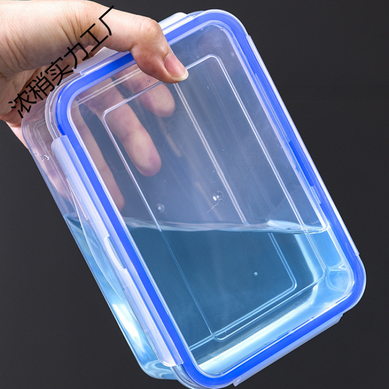 Refrigerador de cocina de grado alimenticio caja de preservación de alimentos microondas caja de almuerzo resistente al calor frutas sellado caja de almacenamiento congelación con cubierta fábrica