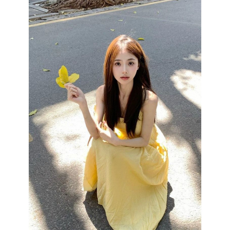 小个子吊带连衣裙女装夏季新款收腰气质长裙海边度假裙子跨境批发|undefined