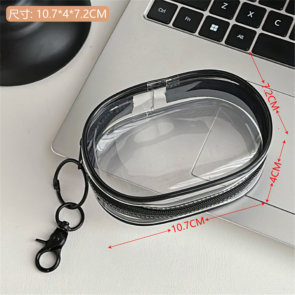 Japonés y coreano simple Internet celebridad transparente titular de la tarjeta estudiante portátil autobús ID tarjeta cubierta protectora brillo monedero