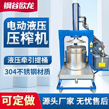 电动药渣压榨机液压酒糟机压滤机不锈钢水果石榴蜂蜜榨汁机榨油机
