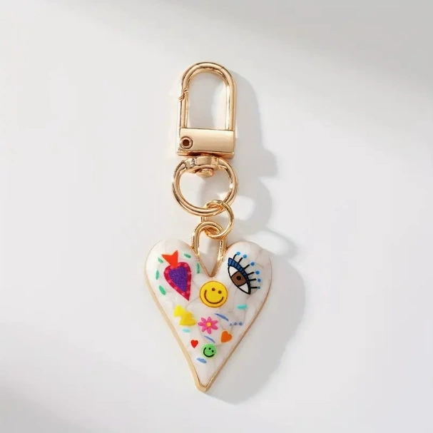 (Cross-border trading), metal keychain, pendant, accessory, flowered
