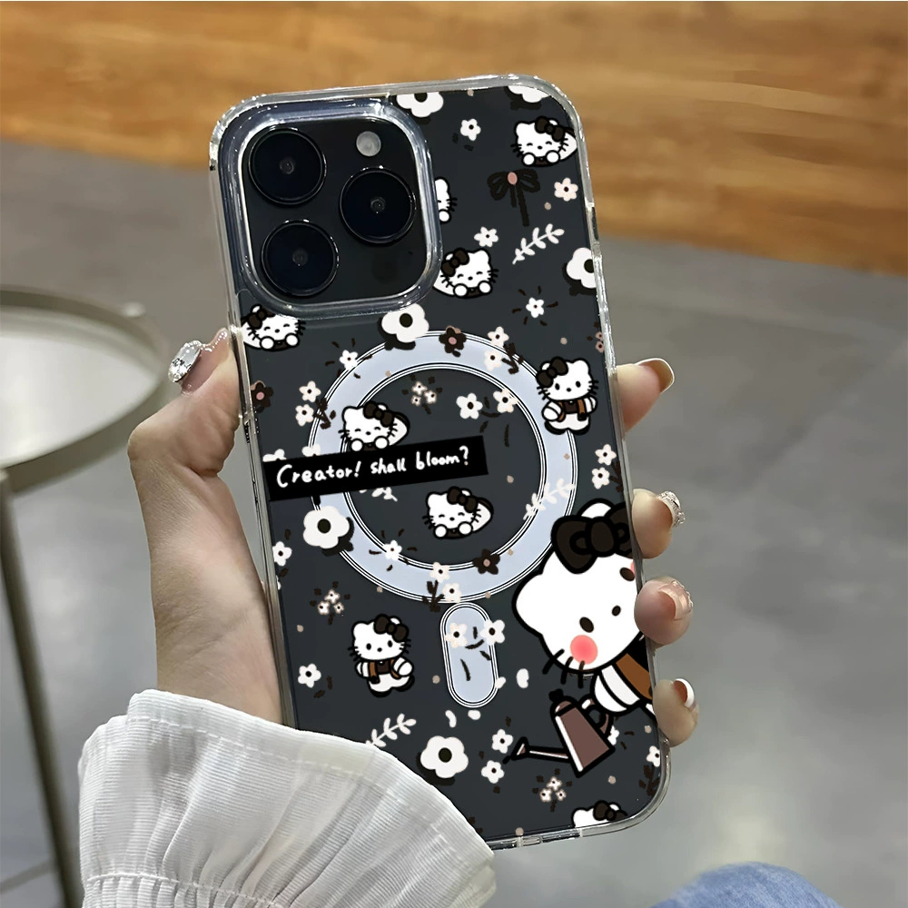Apple, мультяшный акриловый чехол для телефона, iPhone16, прозрачный iPhone16 Pro, защитный чехол, (Cross-border trading), 14
