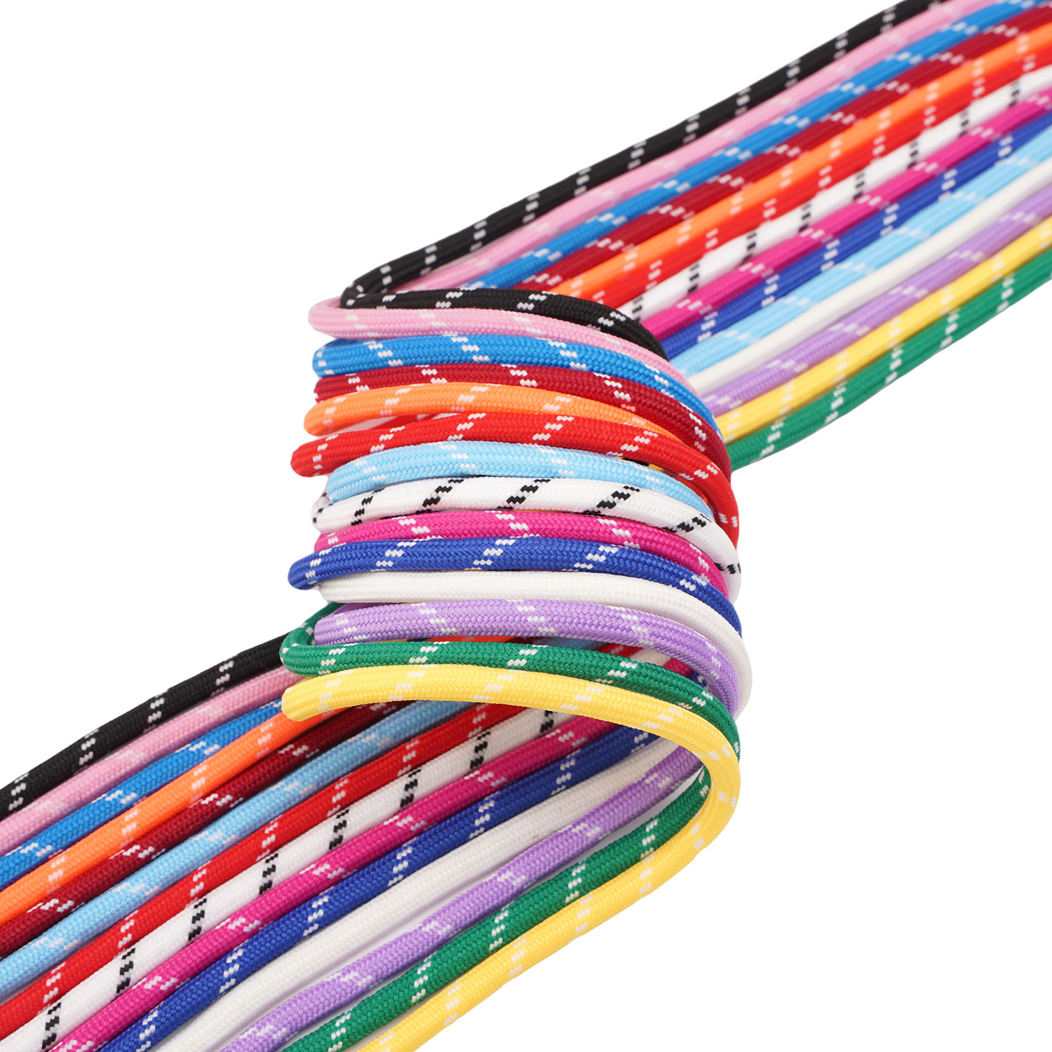 Cuerda redonda con núcleo 5mm color poliéster resistente al desgaste cuerda trenzada diy cuerda tejida hecha a mano material decorativo de llavero creativo image 4