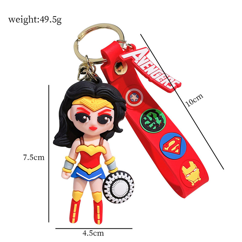 スーパーヒーローキーホルダージョーカーガールジョーカーキーホルダーサイコパスハーレークイン人形ペンダント|undefined