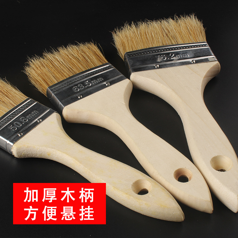 cepillo de pelo de cerdo puro espesado cepillo de madera industrial a prueba de agua cepillo de pintura limpio cepillo de pelo corto resistente a altas temperaturas cepillo de barbacoa anticorrosivo