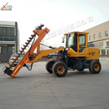 装载机旋挖钻 前置装载电线杆孔螺旋钻 建筑工程履带式旋挖钻机