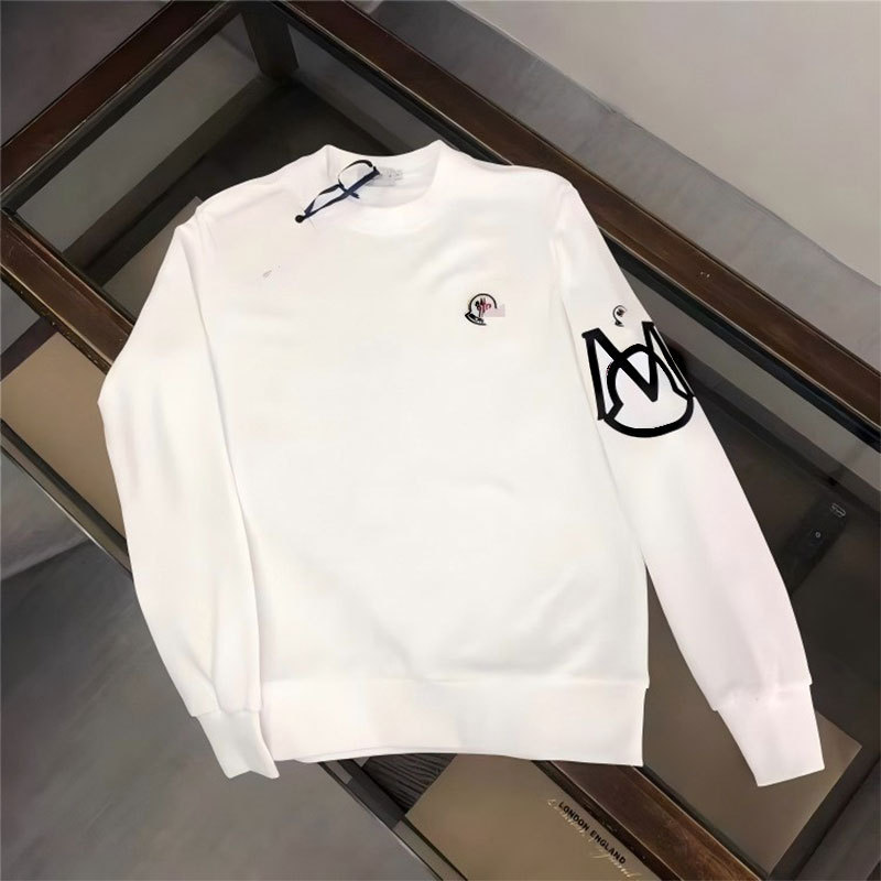 Round-neck, long-sleeved autumn men's sweatshirt, thick and warm, loose-fitting, casual style, with embroidery, made of pure cotton Round-neck, long-sleeved autumn men's sweatshirt, thick and warm, loose-fitting, casual style, with embroidery, made of pure cotton