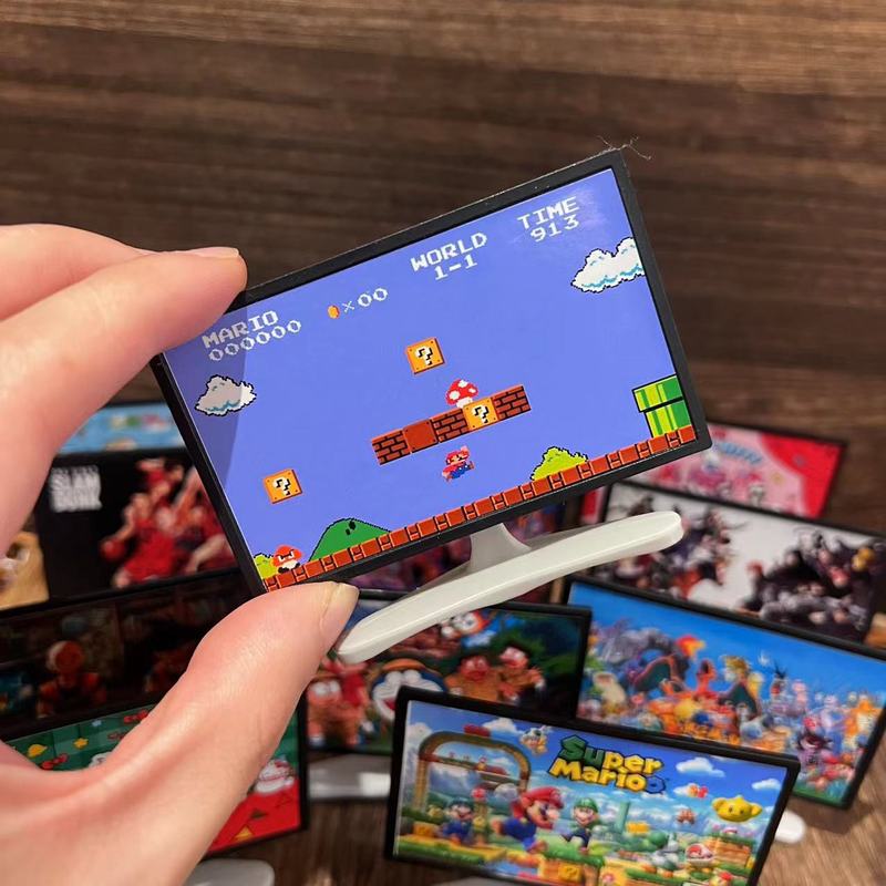 微缩娃娃屋迷你游戏三丽鸥小新电视游戏手柄过家家玩具摆件模型|undefined
