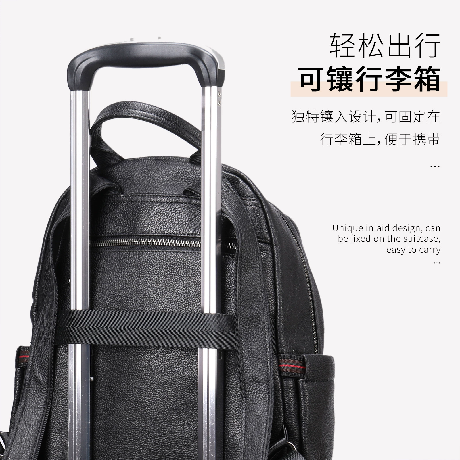 Backpack, fashionable universal leather capacious shoulder bag, genuine leather, Korean style, cowhide, wholesale
