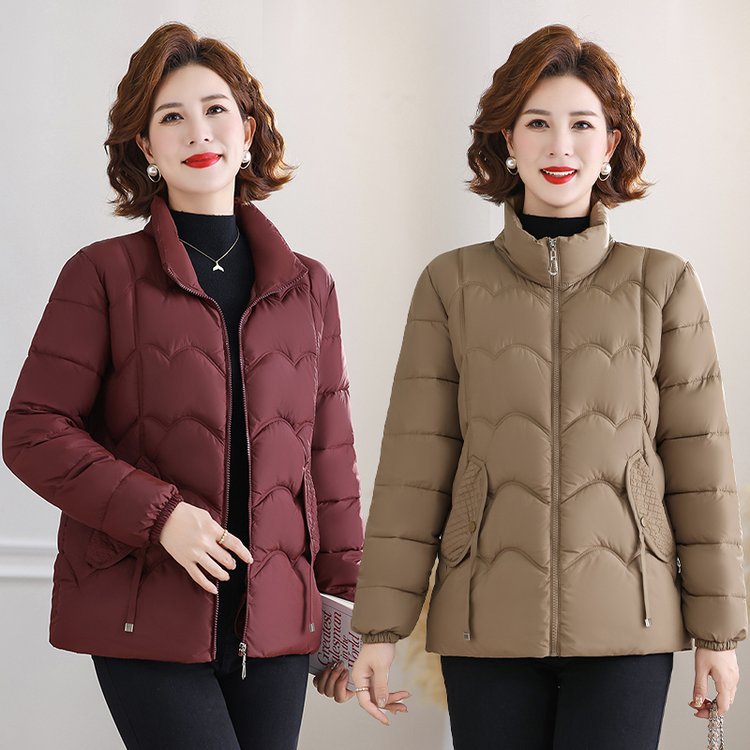 中年妈妈冬装外套棉袄洋气时尚冬天棉服2025新款中老年秋冬棉衣女