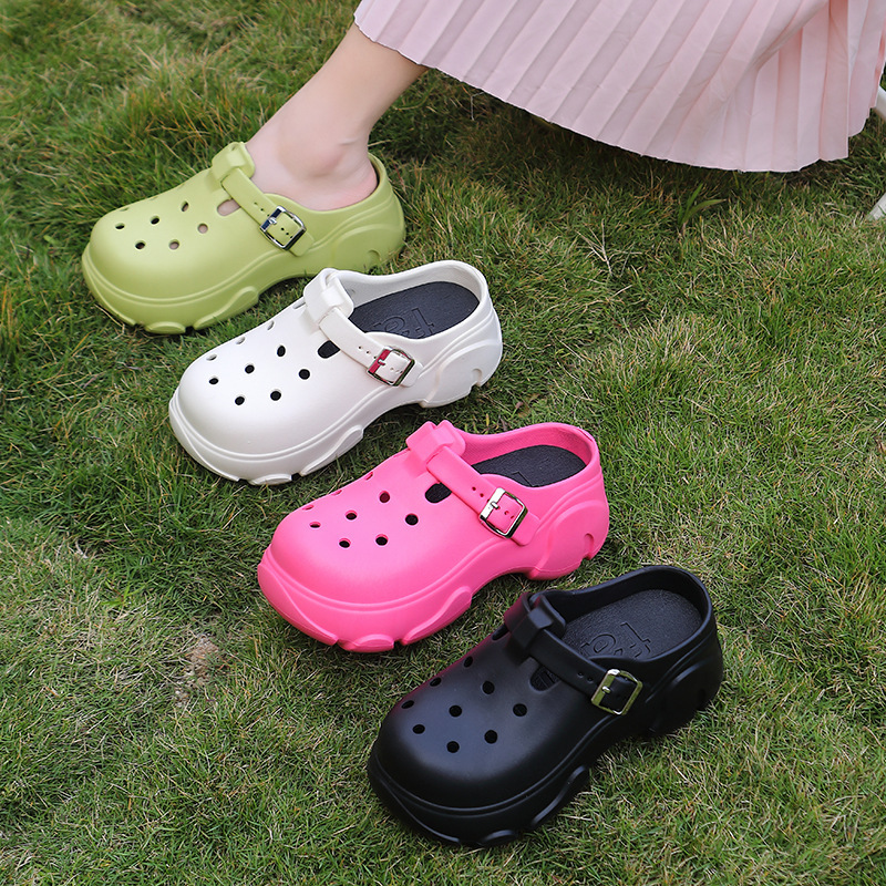 Kevät 2024 Uudet paksupohjaiset naisten paksut kesäiset päällysvaatteet, joissa on lisääntynyt EVA-liukuesteisten sandaalien ja tohveleiden tukkumyynti_voghion.com