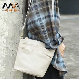 包包女真皮单肩斜挎包百搭高级感潮单肩大容量复古软皮女士单肩包