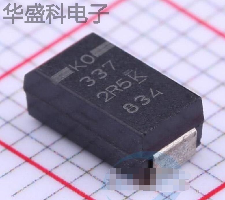 T520C337M2RTE015 描述 330uF(337) ±20% 2.5V 钽电容器