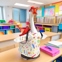 返校季门廊鹅衣服 23英寸大白鹅节日装 白鹅装饰衬衣