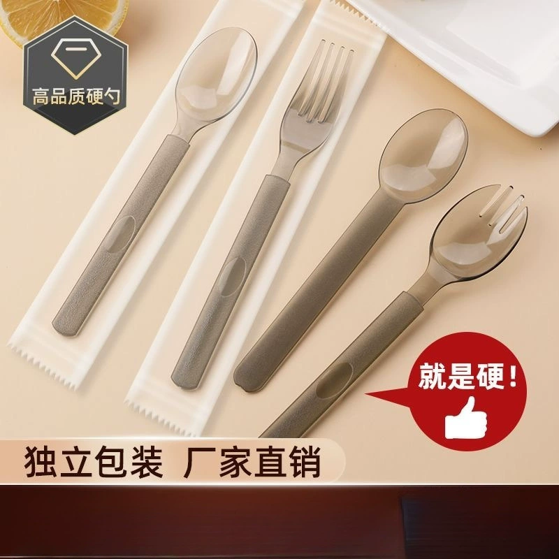 Утолщенные одноразовые ложки в индивидуальной упаковке, ложки для десерта, торта на вынос, смешанный рис, легкий салат, фрукты, пластиковые ложки