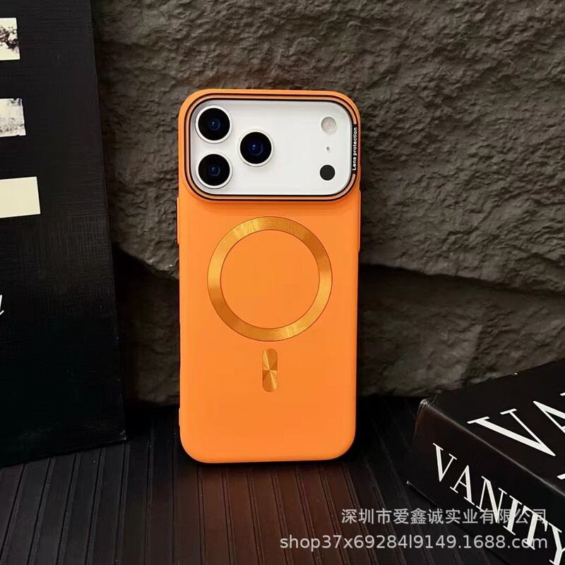 iPhone17Promax用マットな肌触りの磁気吸着式スマホケース、Apple16用超薄型耐衝撃フルカバー保護ケース|undefined