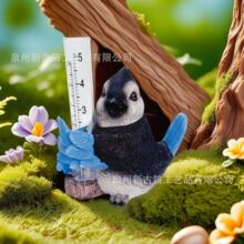 跨境春夏小鸟树脂摆件家居庭院户外花园造景装饰量雨器树脂工艺品