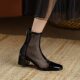 2024 Spring and Summer New Export Short Mesh Boots, Cool Boots, Single Boots, Square Toe High Heels, Women's Boots, Summer Boots, Border Trade