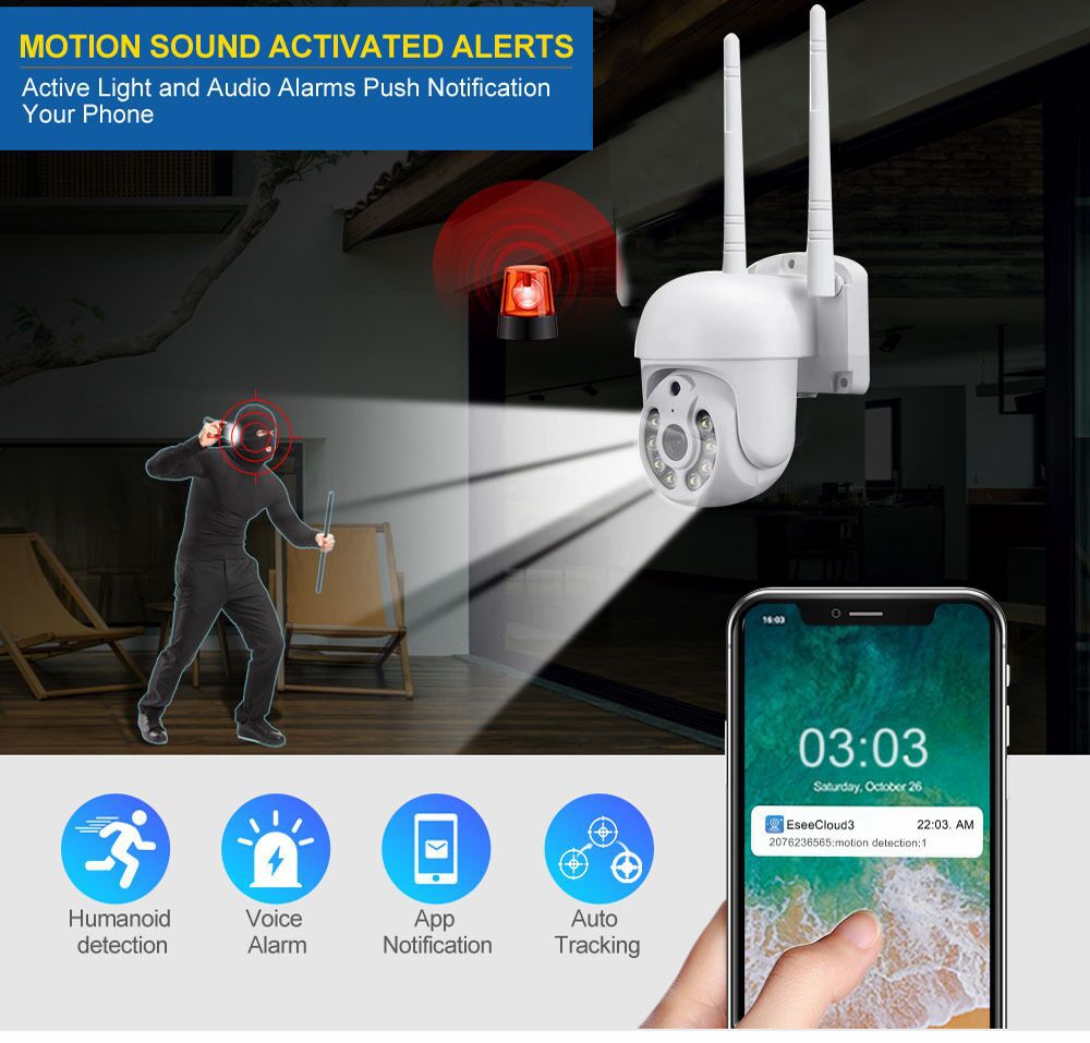 Kablosuz wifi PTZ CCTV Kamera Kiti kablosuz dome güvenlik kamera seti