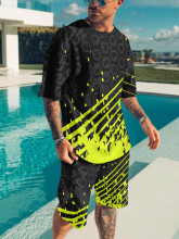 I 58401 Tough guy 3D men's short tee Ӳ������ 3D �ж���
