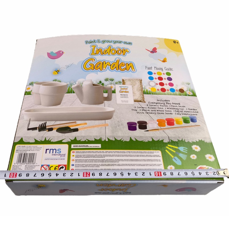 Creatividad transfronteriza DIY pintado yeso pintado estereoscópico maceta de flores para niños juguetes de graffiti dibujos para niños pequeños blanco