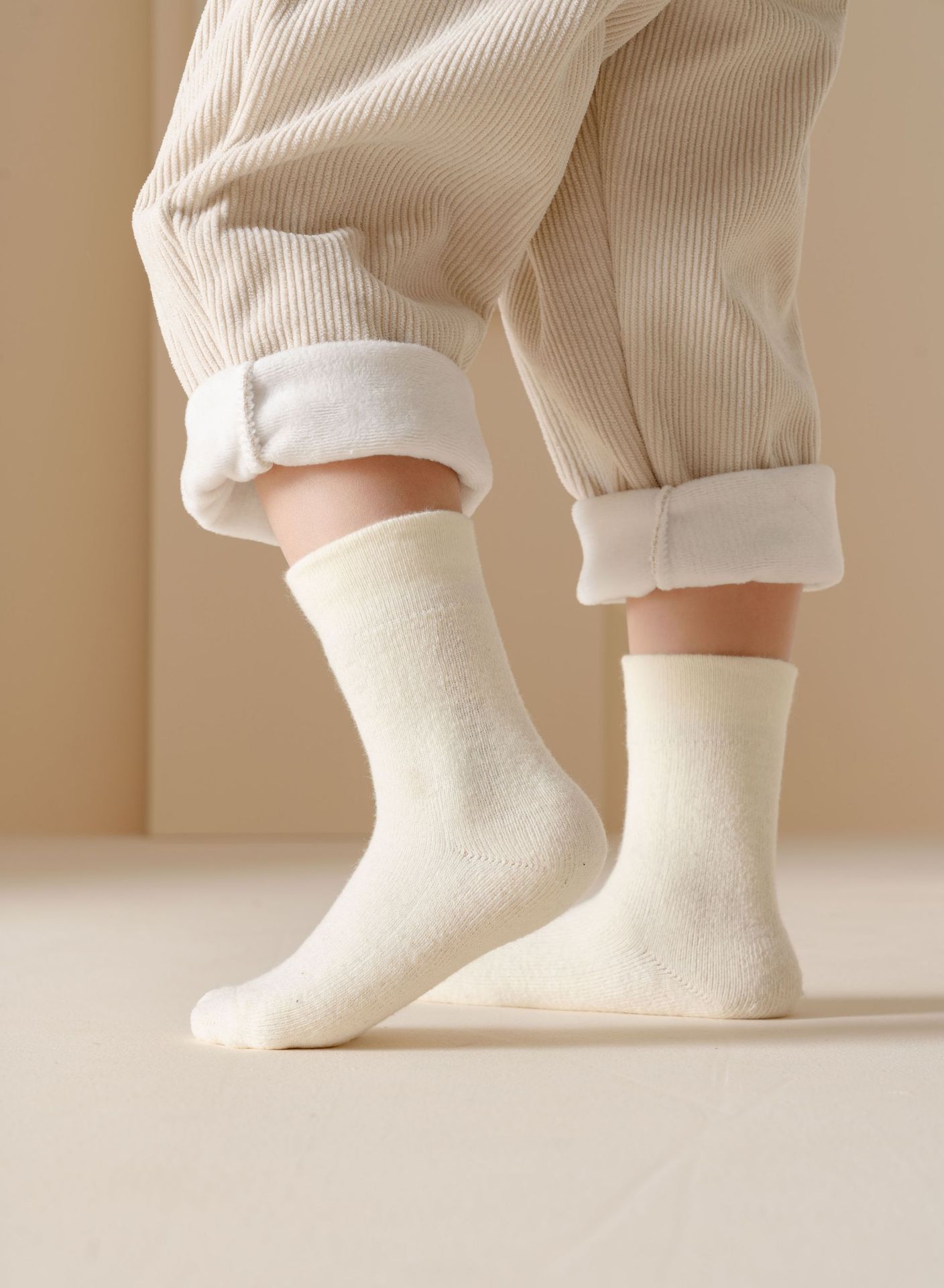 밀크 화이트 5 더블 테리