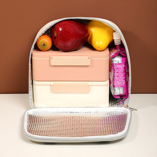 New student lunch bag with rice, extra large capacity, portable lunch box bag, Oxford cloth lunch bag, lunch bag