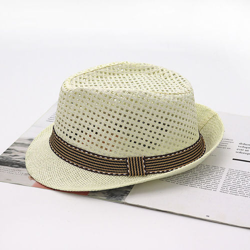 Summer Sun Hat for Men Beach Umbrella Sunshade Sun Protection Jazz Hat for Youth Grass Hat Fishing Mesh Breathable Formal Hat for Women
