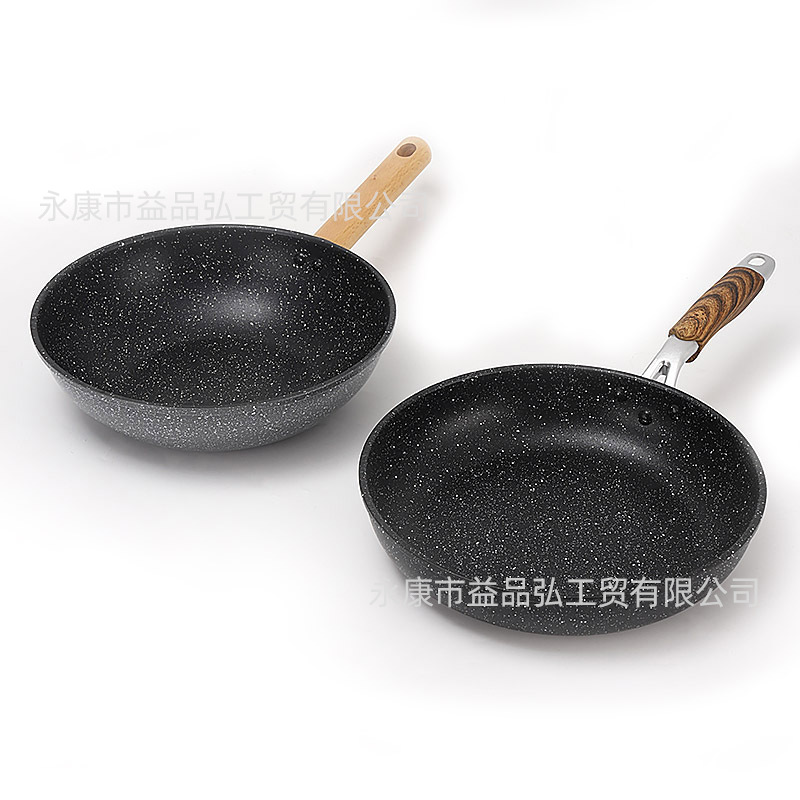 Nuevo tipo de arroz doméstico transfronterizo de piedra antiadherente pan de filete cocina electromagnética cocina cocina antiadherente pan al por mayor