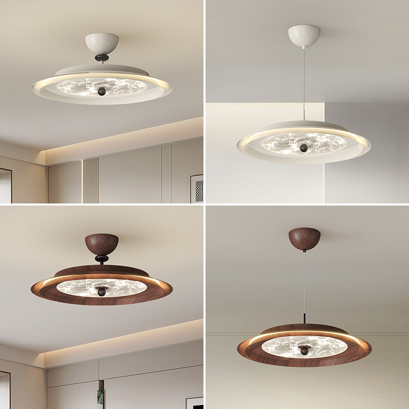 Araña de restaurante de grano de madera de nogal medieval, rojo de red simple moderno, luz creativa, lámpara de estudio de dormitorio de lujo, lámpara de Zhongshan