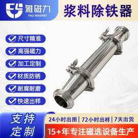 快速接口型浆料除铁过滤器糖浆果汁强磁除铁机卫生级永磁磁选机
