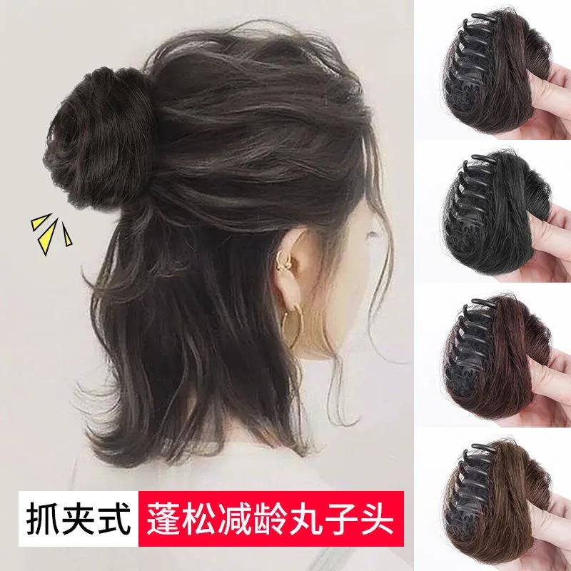 Wig female ball head hair clip hair bag small half ball head simulation hair curler wig bag source factory wholesale