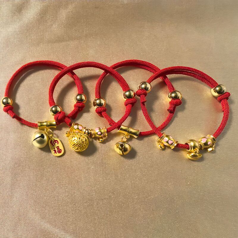 God Beast Pet Bell New Year Cat Dog Collar Small Bell Neck Ring Jewelry Adjustable Small Dog Neck Hanging Ornaments