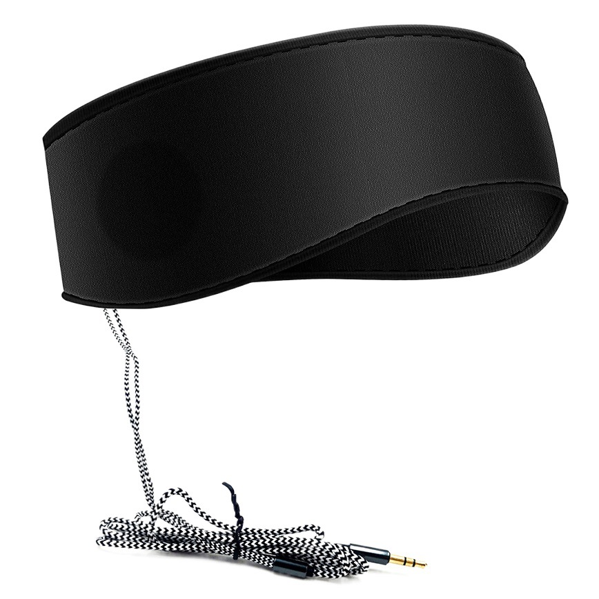 Amazon con cable pañuelo para dormir transfronterizo nuevo aprendizaje de música extraíble y lavable absorbente de sudor transpirable con cable pañuelo para dormir