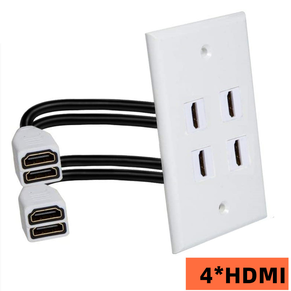 hdmi插座hdmi面板2.0版本墙插 免焊接适用工程布线4口 4K2K 60HZ