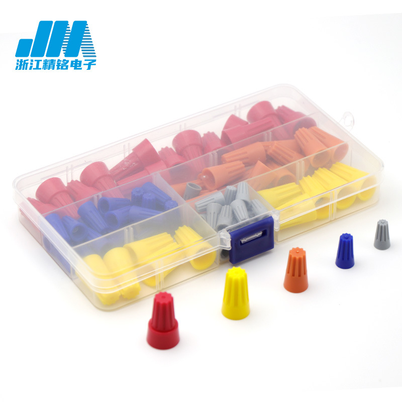 Spiral wire cap spring screw type wire connector rotating wire crimping cap set combination p1p2p3p4p6