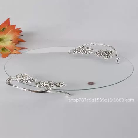 源头厂家批发供应大圆形钢化玻璃果盘  量大从优