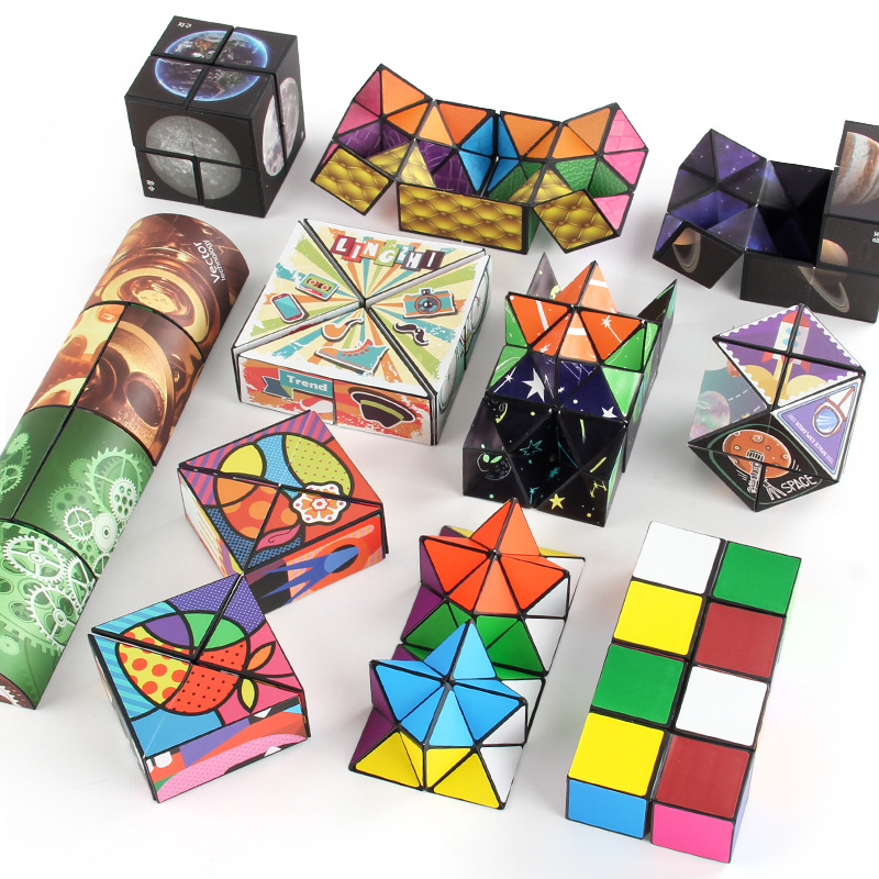 Variedad de exportación transfronteriza cubo magnético 3D variedad tridimensional cubo infinito Cielo estrellado descompresión dos en uno cubo juguete