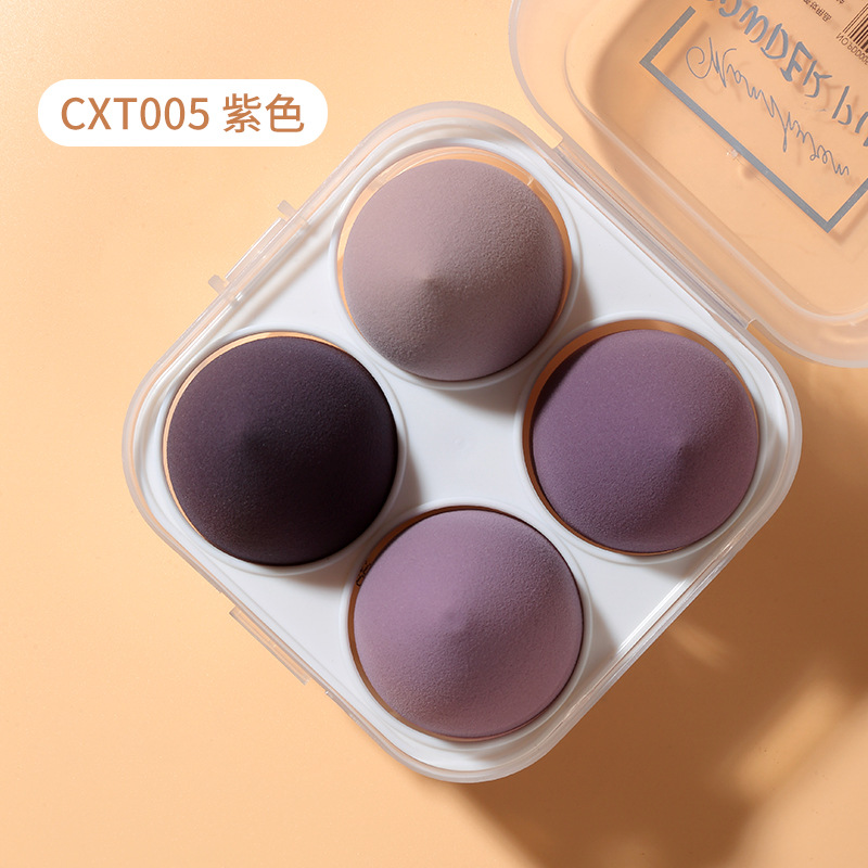 Juego de 4 Esponjas de Maquillaje Degradadas LMLTOP, Forma de Gota de Agua, Corte Oblicuo, No Absorbentes, Tipo Huevo, CXT005