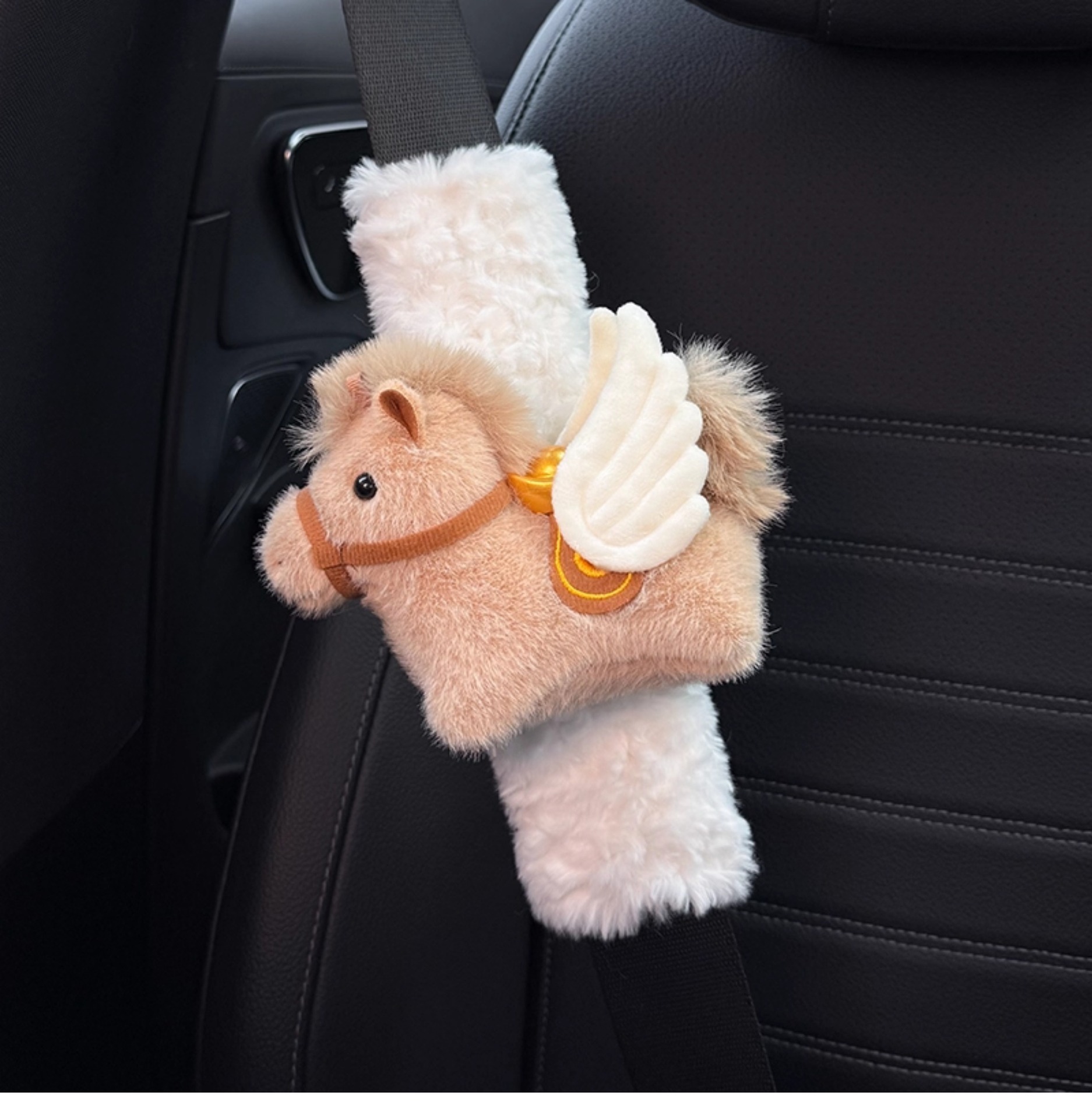 Get Rich Quickly Car Seatbelt Shoulder Pads Decorative Anti-Wear Clothing Cute High-End Feel Creative for Women a Pair for Couples