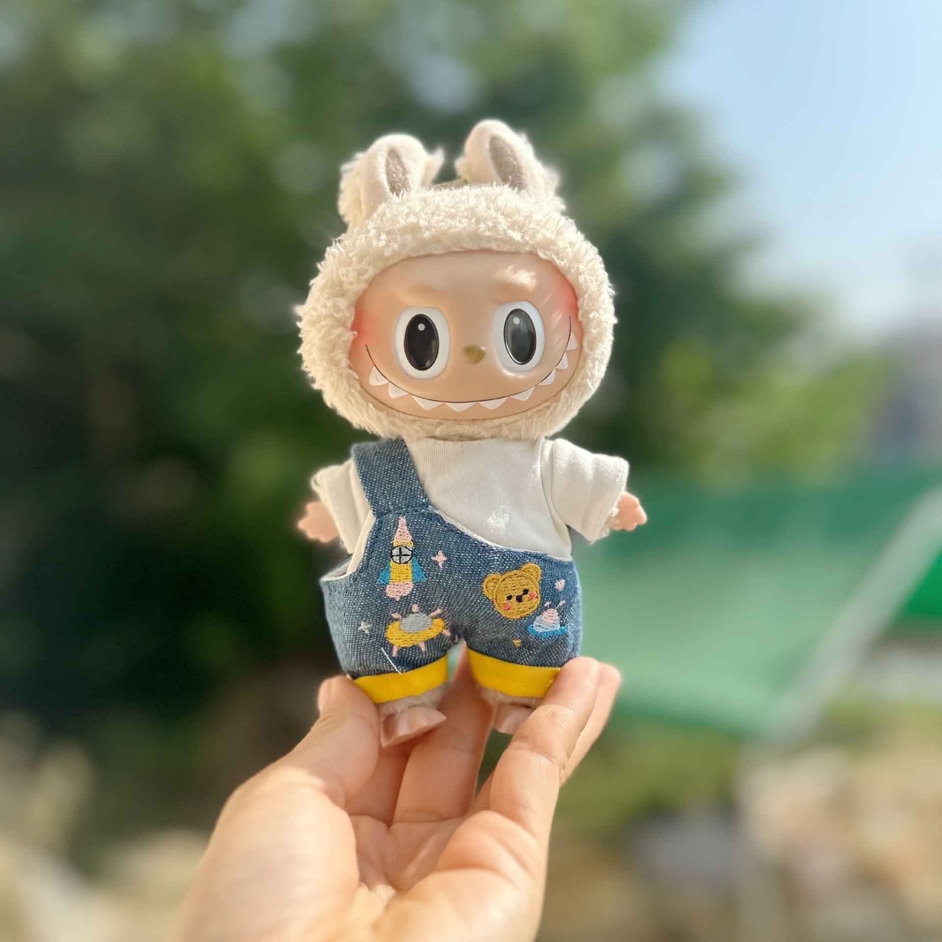 자수 데님 투피스 세트