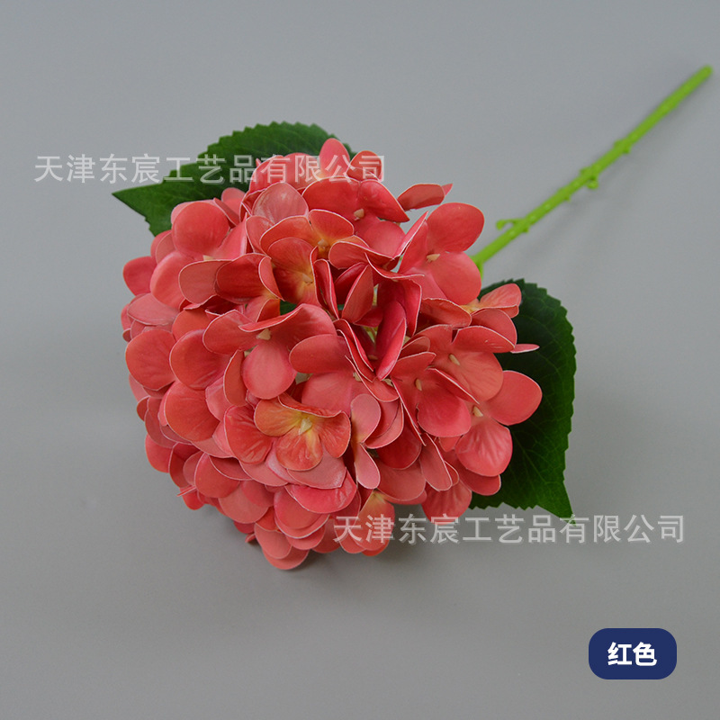 単枝72頭のフィルムのアジサイのシミュレーションの花の卸売りの大型の園芸の滝の装飾の形の偽の花の3dフィルムのアジサイ|undefined