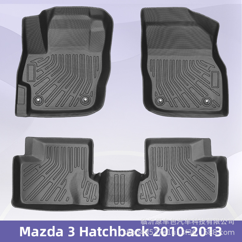 Es adecuado para Mazda 3 Hatchback 2010 - 2013 3D TPE cojín para todos los tiempos