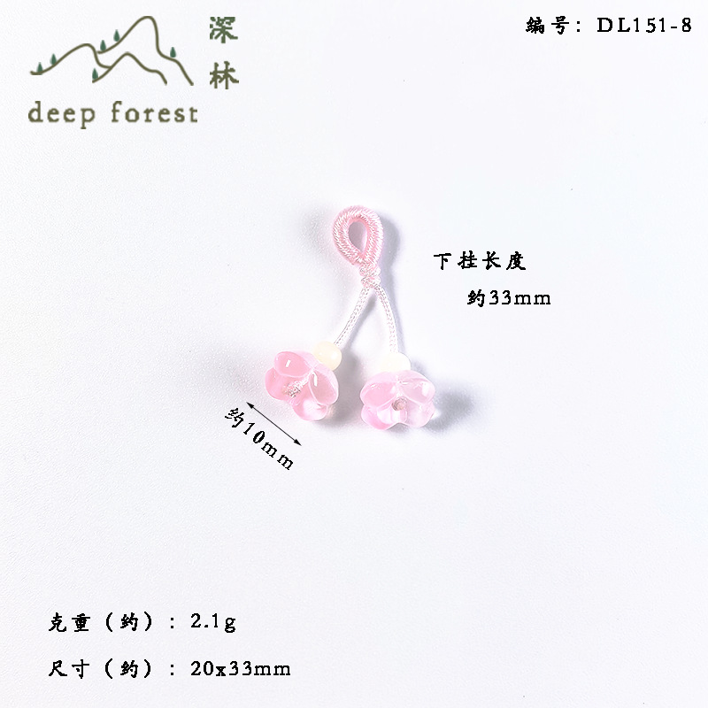 osmanthus pendant small jacquard imitation jade glaze diy bracelet small hand pendant ornament handmade clothing overlapping-weight accessories