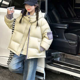 女童加厚棉服2025新款羽绒棉衣外套儿童冬季面包服小女孩冬装棉袄