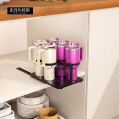 家庭用キャビネット用レール スタンレー製アイスカップ収納ラック 接着剤固定タイプ