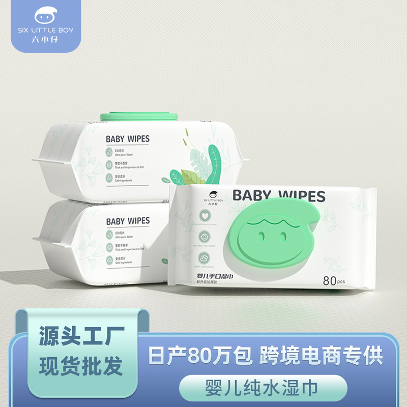 Six Little Guys New Innovative Upgraded Baby Wet Wipes for Hands, Mouth, and Bottom, Extra Large and Thick, Hypoallergenic, Large Pack Wet Wipes Six Little Guys New Innovative Upgraded Baby Wet Wipes for Hands, Mouth, and Bottom, Extra Large and Thick, Hypoallergenic, Large Pack Wet Wipes