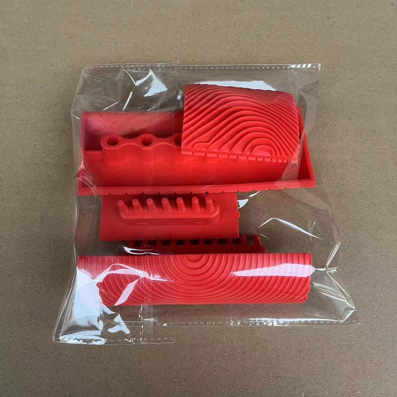 Pintura de vetas de madera Pintura de arte de impresión Pintura de madera Textura de pintura Herramienta de rallado Simulación de goma Cepillo de rodillo de vetas de madera